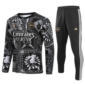 Arsenal Sweatshirt Za Trening Četvrt Zip 2024-25 Crna